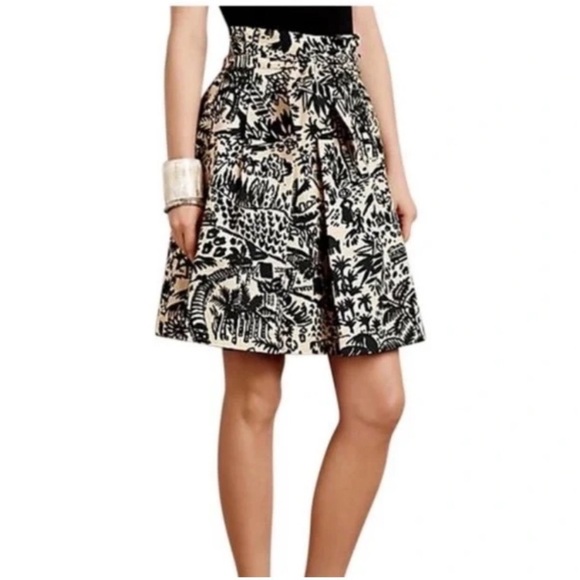 ANTHROPOLOGIE COREY LYNN CALTER | Palm Garden Paper Bag Skirt. Sz. 10 - Picture 3 of 9